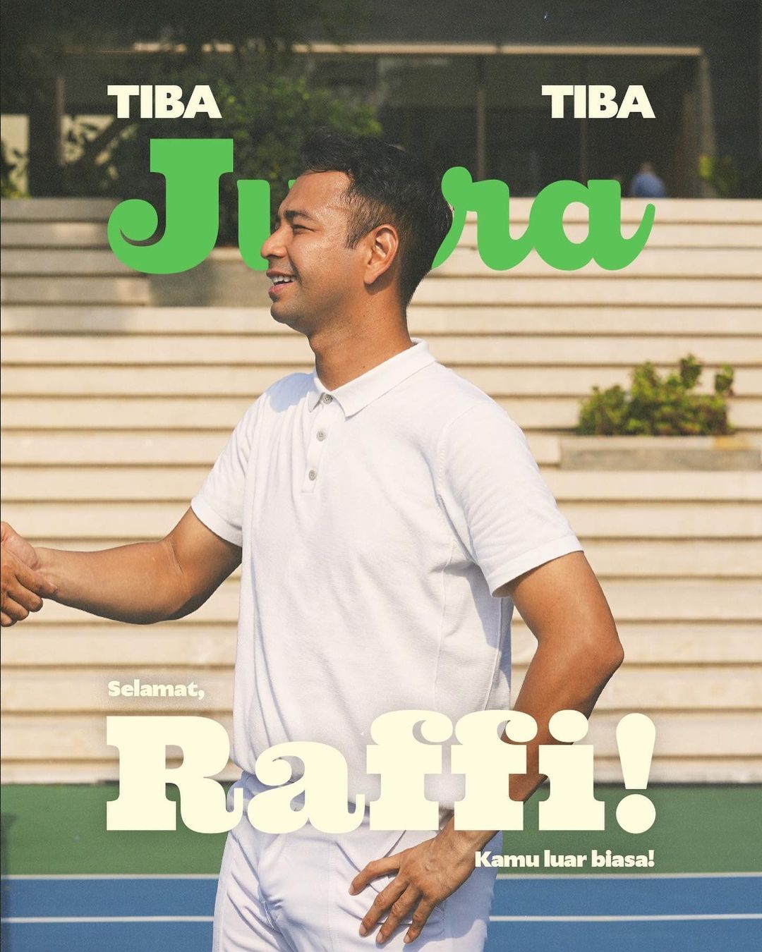 Raffi Ahmad Menang Pertandingan Tiba-tiba Tenis