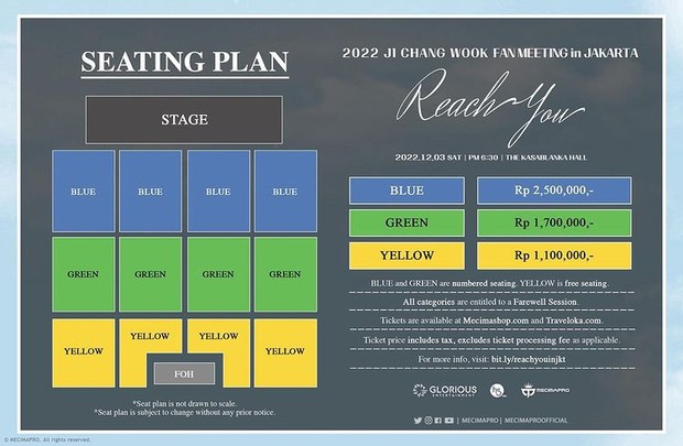 Seating plan fanmeeting Ji Chang Wook/ Foto: instagram.com/mecimapro Seating plan fanmeeting Ji Chang Wook/ Foto: instagram.com/mecimapro