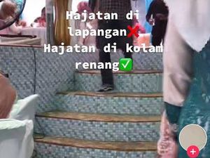 Viral Pengantin Gelar Hajatan Bukan di Gedung Tapi Dalam Kolam Renang