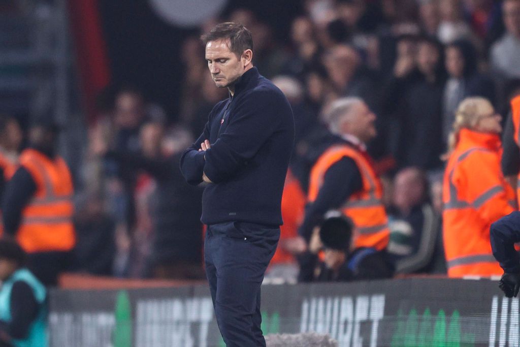 BOURNEMOUTH, ENGLAND - NOVEMBER 12: Head Coach Frank Lampard of Everton during the Premier League match between AFC Bournemouth and Everton FC at Vitality Stadium on November 12, 2022 in Bournemouth, England. (Photo by Robin Jones - AFC Bournemouth/AFC Bournemouth via Getty Images)