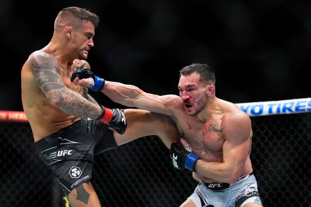 NEW YORK, NEW YORK - NOVEMBER 12: Michael Chandler prepares to fight Dustin Poirier in a lightweight bout during the UFC 281 event at Madison Square Garden on November 12, 2022 in New York City. (Photo by Chris Unger/Zuffa LLC)