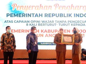 Pemkab Mojokerto Raih Opini Wajar Tanpa Pengecualian 8 Tahun Beruntun