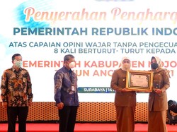 Pemkab Mojokerto Raih Opini Wajar Tanpa Pengecualian 8 Tahun Beruntun