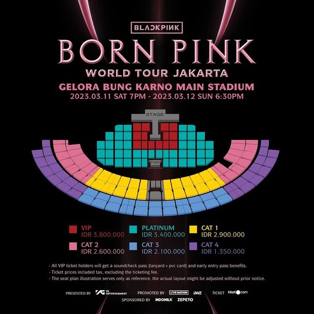 Seating plan dan harga tiket BLACKPINK world tour Jakarta/ Foto: instagram.com/ime_indonesia Seating plan dan harga tiket BLACKPINK world tour Jakarta/ Foto: instagram.com/ime_indonesia