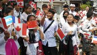 Sorak-sorai Siswa SMP di Bali Sambut Delegasi G20