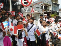 Sorak-sorai Siswa SMP di Bali Sambut Delegasi G20