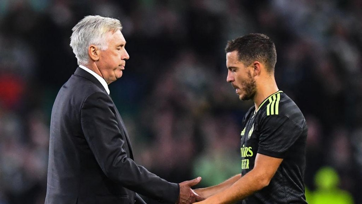 Eden Hazard dalam kondisi bagus menurut Carlo Ancelotti. (Foto: AFP via Getty Images/ANDY BUCHANAN)