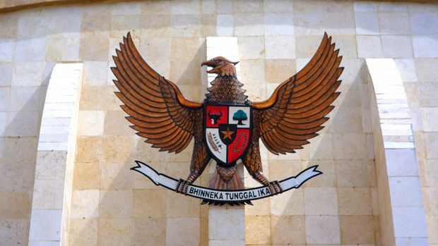 Garuda Pancasila, Indonesian national emblem in Monumen Juang 45 (Monument to the Struggle )