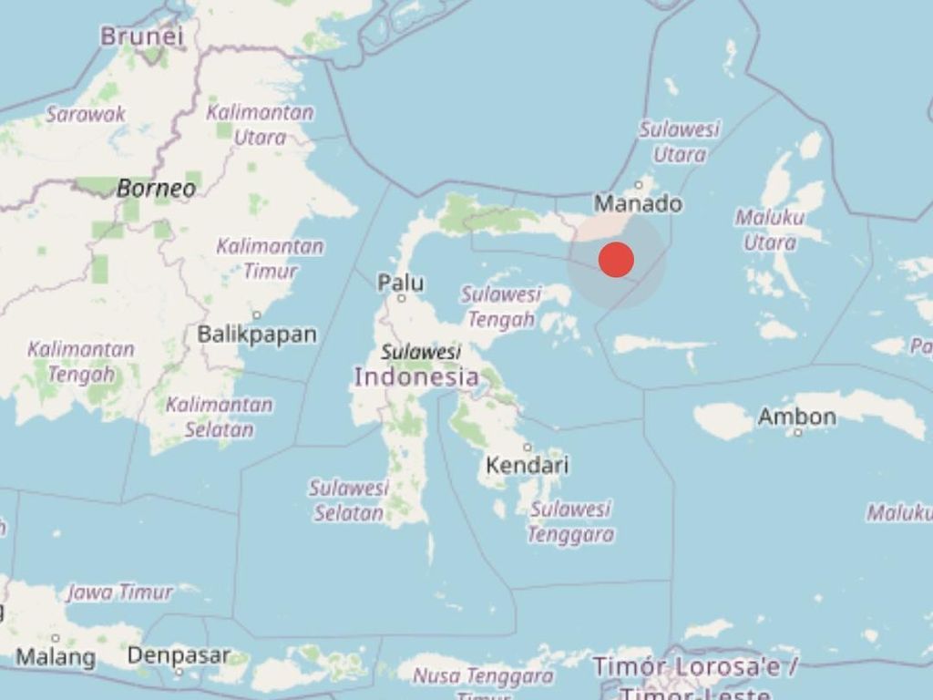 Gempa M 5,1 Guncang Laut Bolsel Sulut, Tidak Berpotensi Tsunami