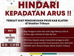 Ada Pengukuhan PKUB di Stadion Trikoyo Klaten Besok, Hindari Jalur Ini