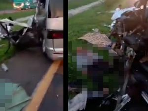 Penampakan TKP Kecelakaan Maut di Tol Cipali, 3 Orang Tewas Penampakan TKP Kecelakaan Maut di Tol Cipali, 3 Orang Tewas