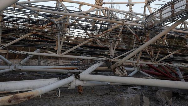 Menara TV Ini Dirusak Pasukan Rusia yang Keluar Kherson