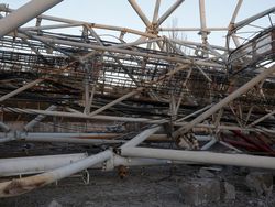 Menara TV Ini Dirusak Pasukan Rusia yang Keluar Kherson