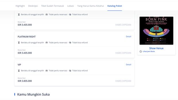 Penjualan tiket konser BLACKPINK