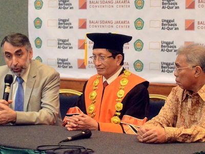 Potret Imam Besar Masjid Istiqlal di Wisuda PTIQ