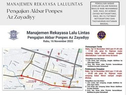 Pengajian Akbar Ponpes Az Zayadiyy Solo Besok, Ini Rekayasa Lalu Lintasnya