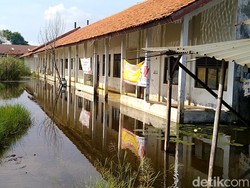 SDN Pekalongan Ini Kebanjiran, Siswa 2 Pekan Lebih Belajar di Rumah Warga