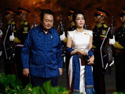Pesona Ibu Negara Korea Selatan di Welcoming Dinner G20, Berbalut Kain Tenun