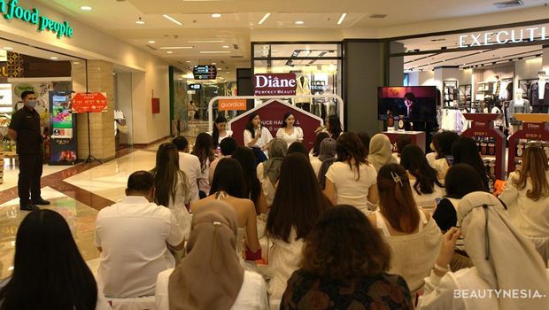 Acara peluncuran Diane Perfect Beauty Extra Hair Fall Control – Reduce Your Hair Fall, Will Reduce Your Stress, Sabtu (5/11), di Pondok Indah Mall, Jakarta.