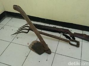 Senjata yang Dipakai Pembunuh Ayah Kandung di Majalengka