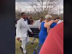 Viral Pengantin Dibawa ke Pelaminan Pakai Peti Mati, Dihujat Netizen