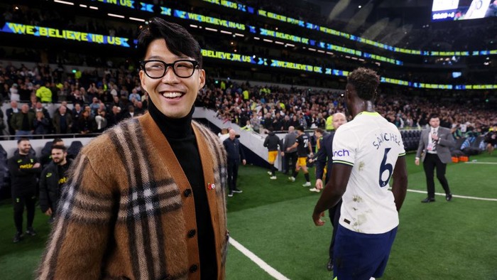 LONDON, ENGLAND - NOVEMBER 12: Heung-Min Son of Tottenham Hotspur following the Premier League match between Tottenham Hotspur and Leeds United at Tottenham Hotspur Stadium on November 12, 2022 in London, England. (Photo by Tottenham Hotspur FC/Tottenham Hotspur FC via Getty Images)