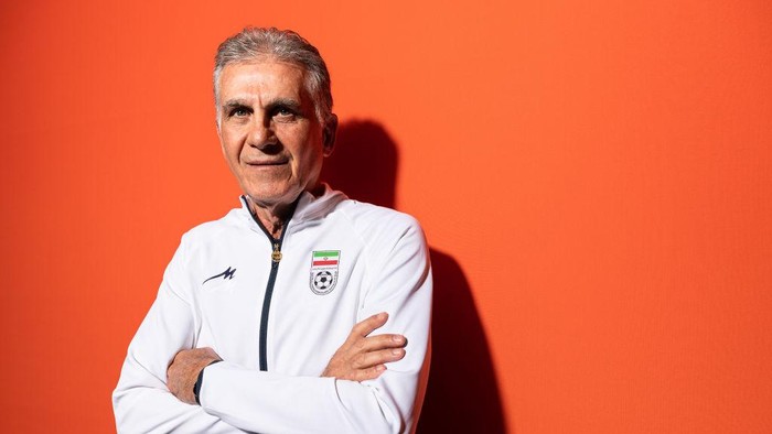 DOHA, QATAR - NOVEMBER 15: Carlos Queiroz, Head Coach of IR Iran, poses during the official FIFA World Cup Qatar 2022 portrait session on November 15, 2022 in Doha, Qatar. (Photo by Dan Mullan - FIFA/FIFA via Getty Images)