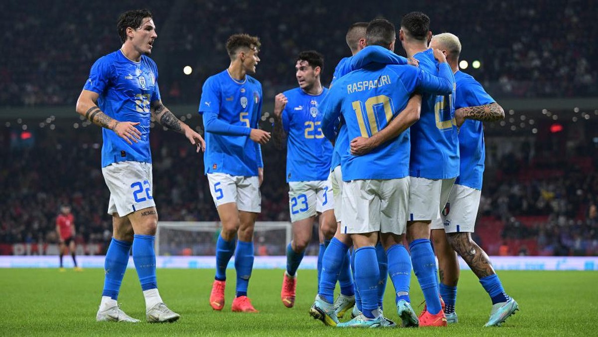 Italia menang 3-1 atas Albania dalam laga uji coba (Foto: Getty Images/Mattia Ozbot)
