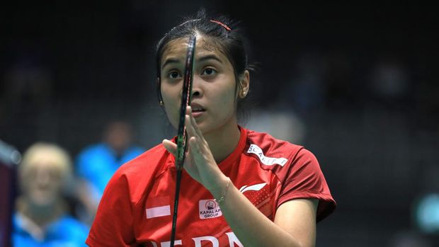 Gregoria Mariska Gregoria Mariska saat berlaga di Australia Open. (Arsip PBSI)