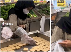 Gegara Bosan Menunggu Orang Tua Belanja, Wanita Ini Pilih Bantu Tukang Tahu