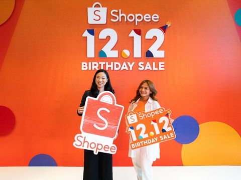 Putri Lukman, Head of FCMG & Electronics Shopee Indonesia dan Amel Carla