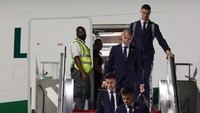 Cristiano Ronaldo dan Timnas Portugal tiba di Qatar pada Jumat (18/11/2022) malam waktu setempat. (Foto: AFP via Getty Images/GIUSEPPE CACACE)