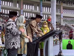 Saat Puan, Ganjar hingga Prabowo Satu Lokasi Dampingi Jokowi