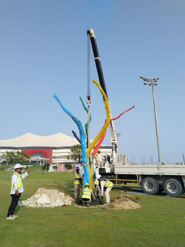 Sentuhan Putra Indramayu di Taman Stadion Piala Dunia 2022