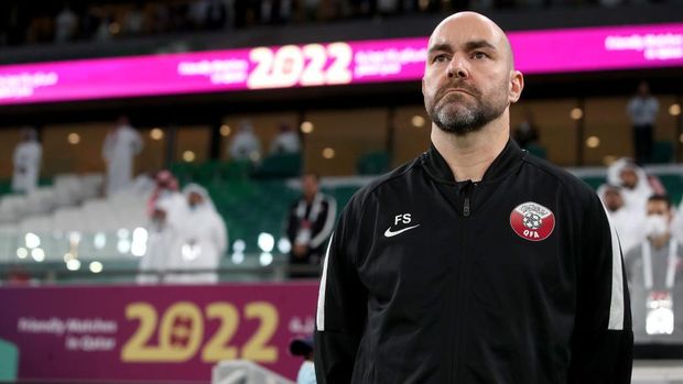 DOHA, QATAR - MARCH 26: Qatar Head coach Felix Sanchez during the international friendly match between Qatar and Bulgaria at Education City Stadium on March 26, 2022 in Doha, Qatar. (Photo by Igor Kralj/PIXSELL//MB Media/Getty Images)