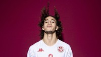 Hannibal Mejbri dari Tunisia siap berlaga di Qatar. Seperti halnya wakil Asia, wakil-wakil Afrika sejauh ini masih dianggap dalam level pembuat kejutan dan bukan kandidat pemenang. (Catherine Ivill/FIFA/Getty Images) 