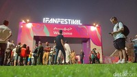 Fan Festival Piala Dunia 2022 dibuka Sabtu (19/11) di Al Bidda Park, Doha. (Foto: Lucas Aditya/detikcom)