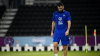 Dilansir dari Sporting News, ada enam pemain inti Prancis yang cedera. Mereka adalah Paul Pogba, NGolo Kante, Mike Maignan, Presnel Kimpembe, Christopher Nkunku dan Karim benzema (Getty Images)