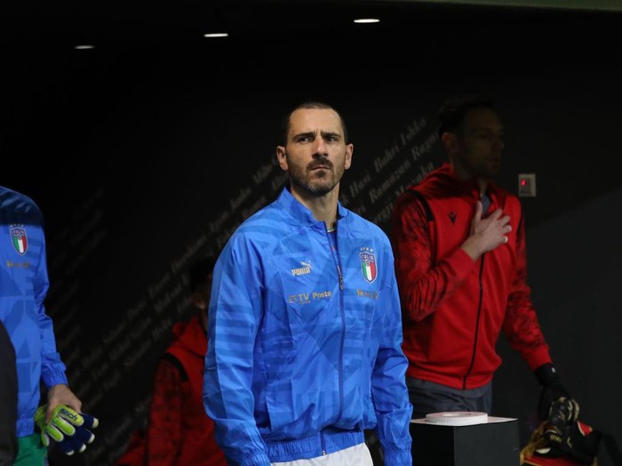 Leonardo Bonucci of Italy during the football friendly football game between the national teams of Albania and Italy, at Air Albania Stadium on 15 November 2022, Tirana, Albania.(Photo by Nderim Kaceli/LiveMedia/NurPhoto via Getty Images)