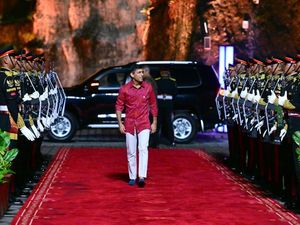 Potret Pasukan Cordon Sambut Para Pemimpin Negara Saat KTT G20