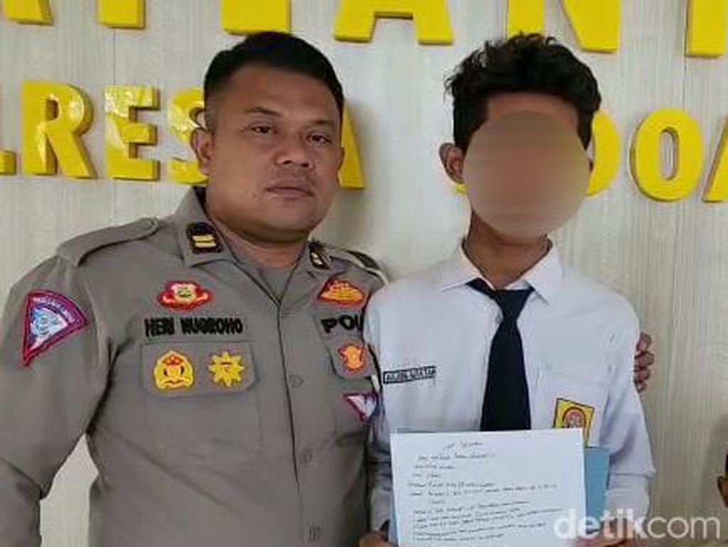 Heboh Siswa SMP Sidoarjo Ngamuk Ditilang Polisi, Berakhir Minta Maaf