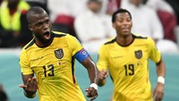 Qatar vs Ekuador jadi laga pembuka Piala Dunia 2022 yang berlangsung di Stadion Al Bayt, Al Khor Minggu (20/11) malam WIB. Ekuador rusak pesta tuan rumah. Raul Arboleda/AFP/Getty Images  