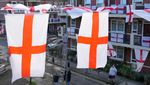 Puluhan Bendera Inggris Mejeng di London Jelang Laga Lawan Iran