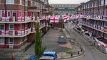 Puluhan Bendera Inggris Mejeng di London Jelang Laga Lawan Iran