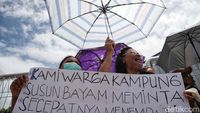 Warga Korban Gusuran JIS Geruduk Kampung Susun Bayam, Tagih Janji Hunian