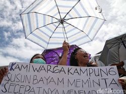 Warga Korban Gusuran JIS Geruduk Kampung Susun Bayam, Tagih Janji Hunian