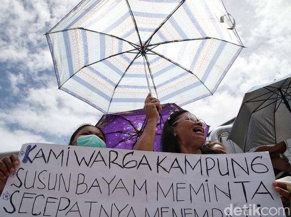 Warga Korban Gusuran JIS Geruduk Kampung Susun Bayam, Tagih Janji Hunian