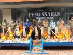 Bea Cukai Kediri Musnahkan Barang Ilegal yang Rugikan Negara Rp 4,5 miliar