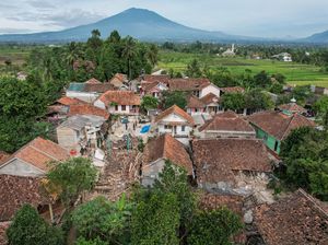 Foto Udara Kampung di Cianjur Setelah Gempa M 5,6