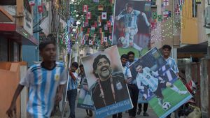 Semangat Piala Dunia Hiasi Permukiman di India